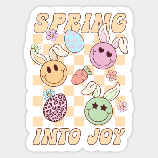 Spring Into Joy Cute Easter Design for Kids Sticker
